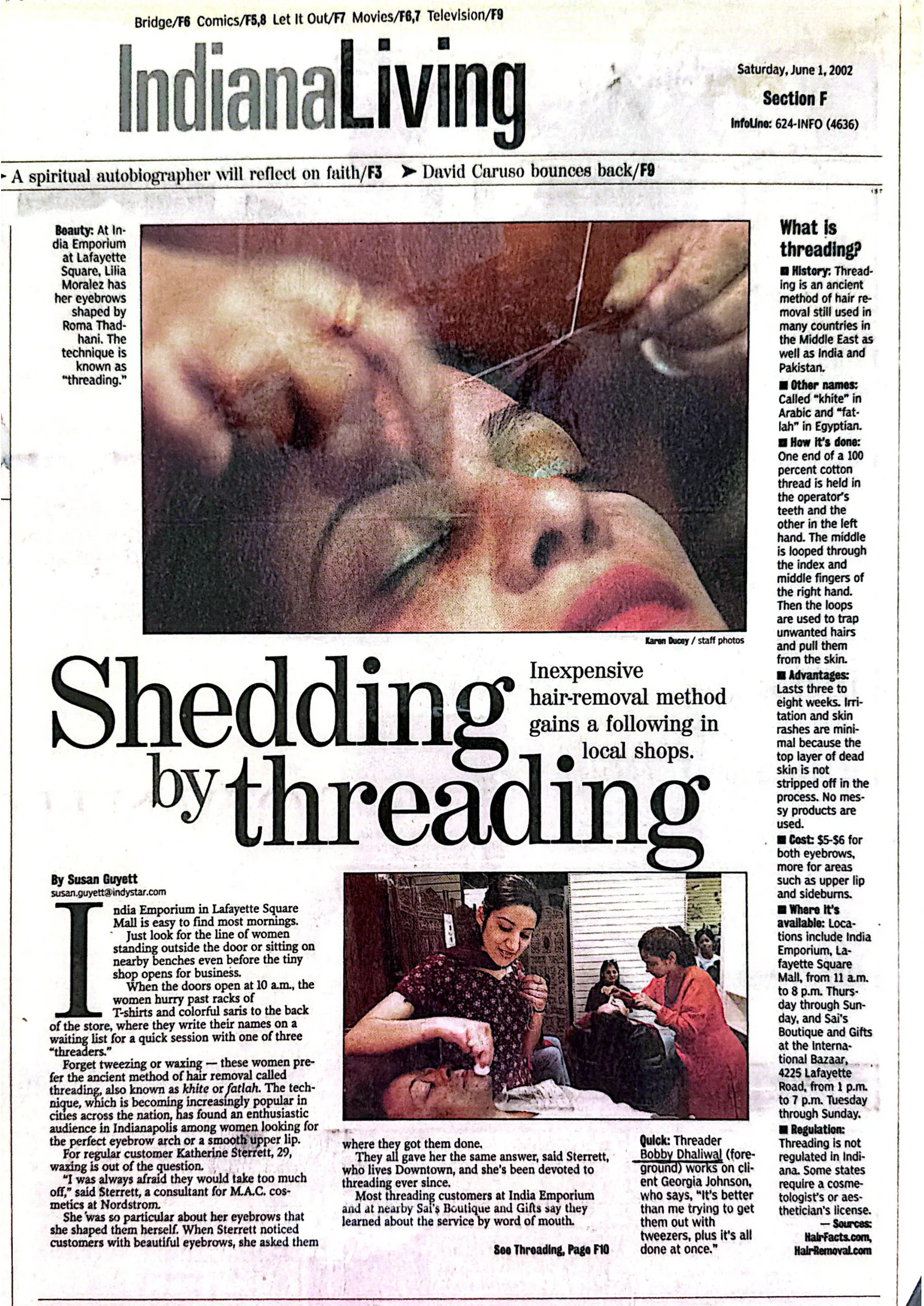 Indiana Living article about threading
